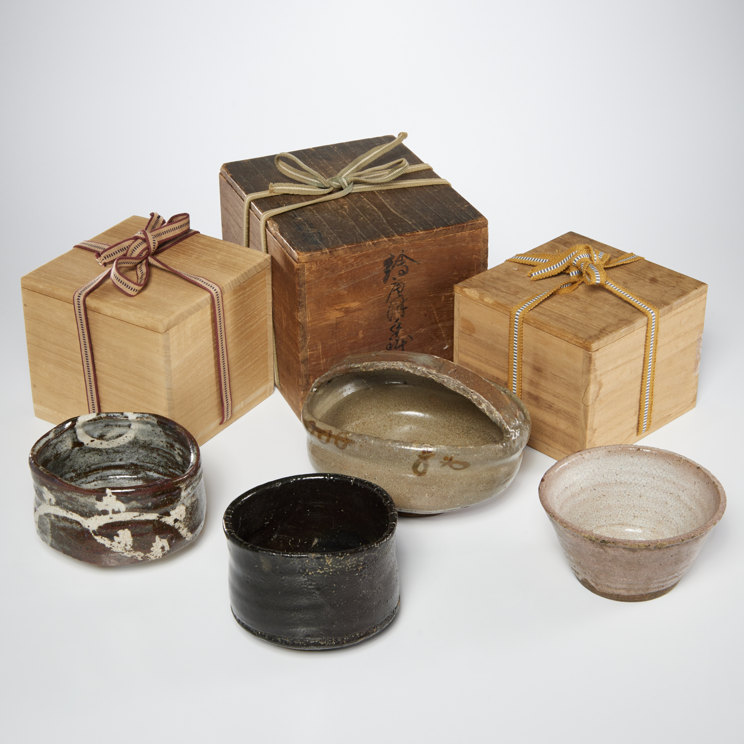 (4) ANTIQUE JAPANESE TEA CEREMONY