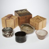 (4) ANTIQUE JAPANESE TEA CEREM