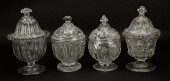 4 ANTIQUE LIDDED APOTHECARY PR