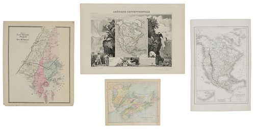(4) ANTIQUE MAPS(lot of 4)