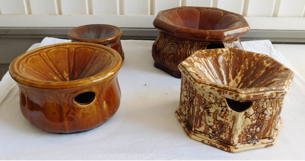 4 ANTIQUE ROCKINGHAM WARE
