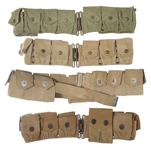 (4) ARMY CARTRIDGE BELTS, WWI