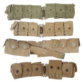(4) ARMY CARTRIDGE BELTS, WWI