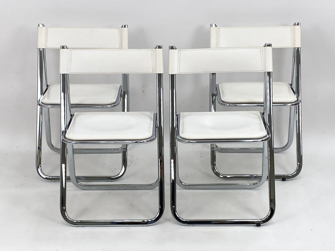 (4) ARRBEN ITALIAN LEATHER & CHROME