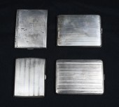 4 ART DECO SILVER CIGARETTE CA