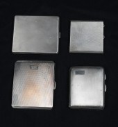 4 ART DECO SILVER CIGARETTE CA