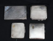 4 ART DECO SILVER CIGARETTE CA