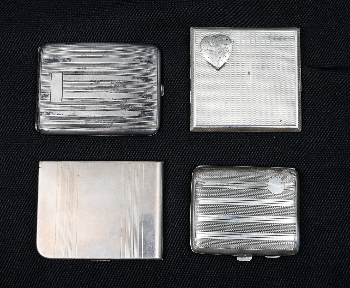 4 ART DECO STERLING SILVER
