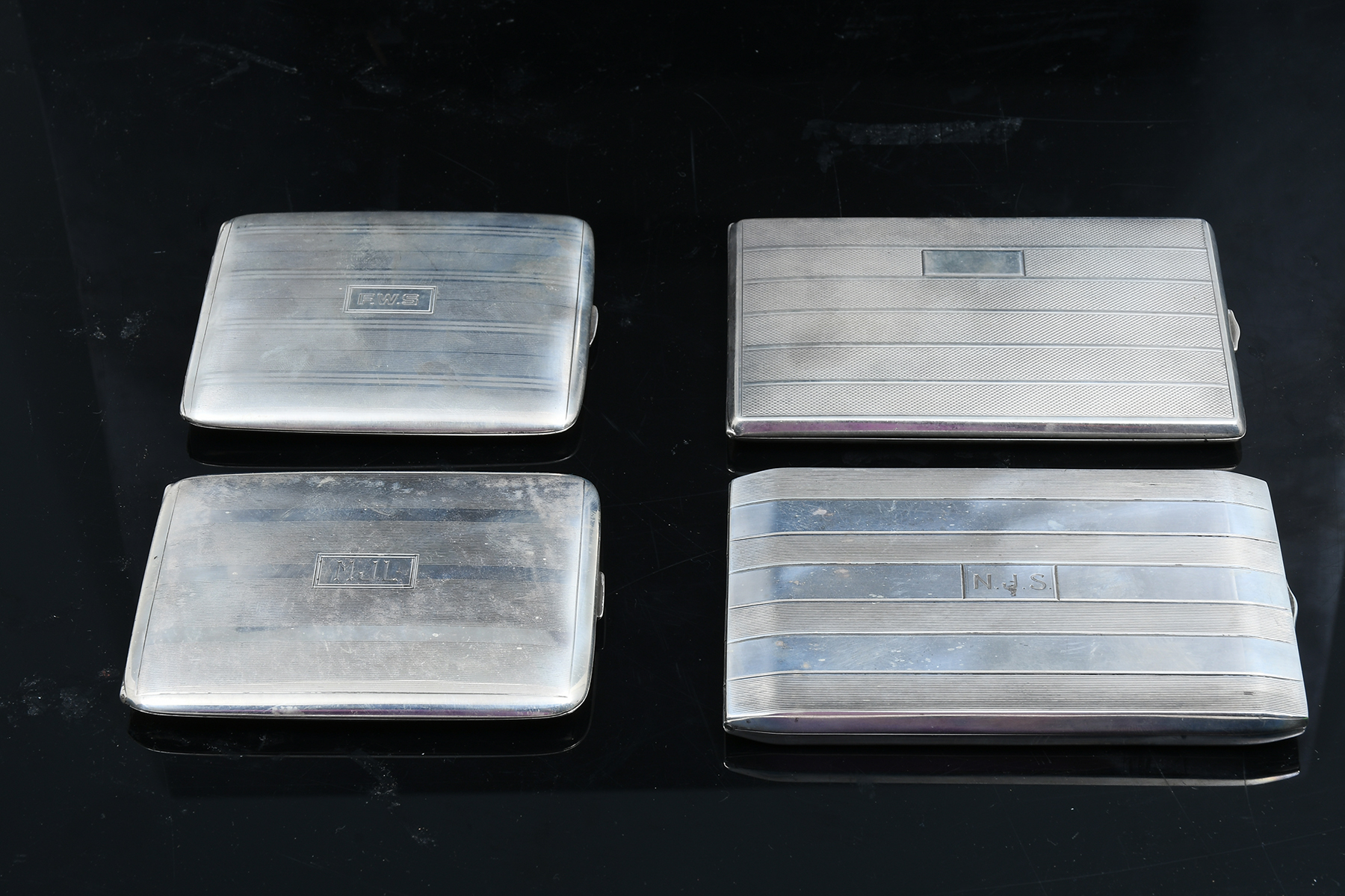 4 ART DECO STERLING SILVER
