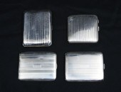 4 ART DECO STRIPED STERLING CI