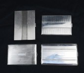 4 ART DECO STRIPED STERLING CI