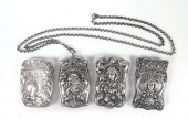 4 ART NOUVEAU FIGURAL STERLING