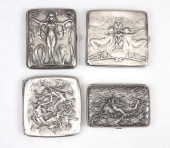 4 ART NOUVEAU STERLING CIGARET