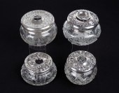 4 ART NOUVEAU STERLING LIDDED