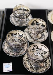 4 ART NOUVEAU STERLING OVERLAY