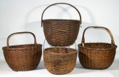 (4) ASH SPLINT BASKETS Group o