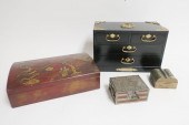 4 ASIAN BOXES, CHINOISERIE WOO
