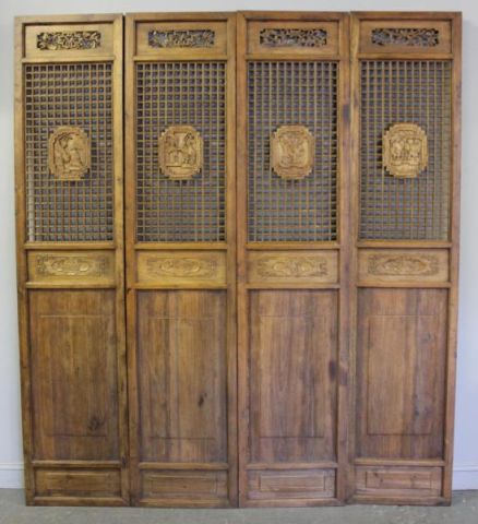 4 Asian Carved and Fretted Wood