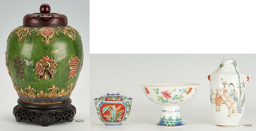 4 ASIAN CERAMIC ITEMS1st item: