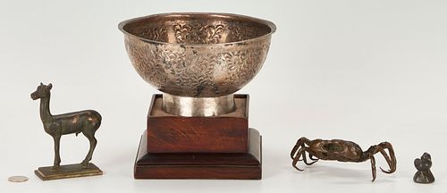 4 ASIAN ITEMS, INCL. BRONZE