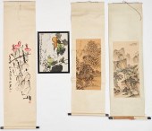 4 ASIAN PAINTINGS, INCL. SHEN