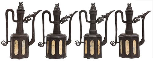 (4) ASIAN PATINATED &AMP; PAINTED