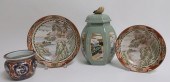 4 ASIAN PORCELAINS, KUTANIWARE
