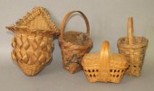 4 ASSORTED BASKETSca. 20th cen