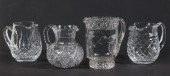 (4) ASSORTED GLASS PITCHERS, I