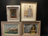 4 Assorted Signed Paintings. O