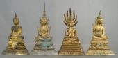 4 Assorted Thai Buddha, 19th c