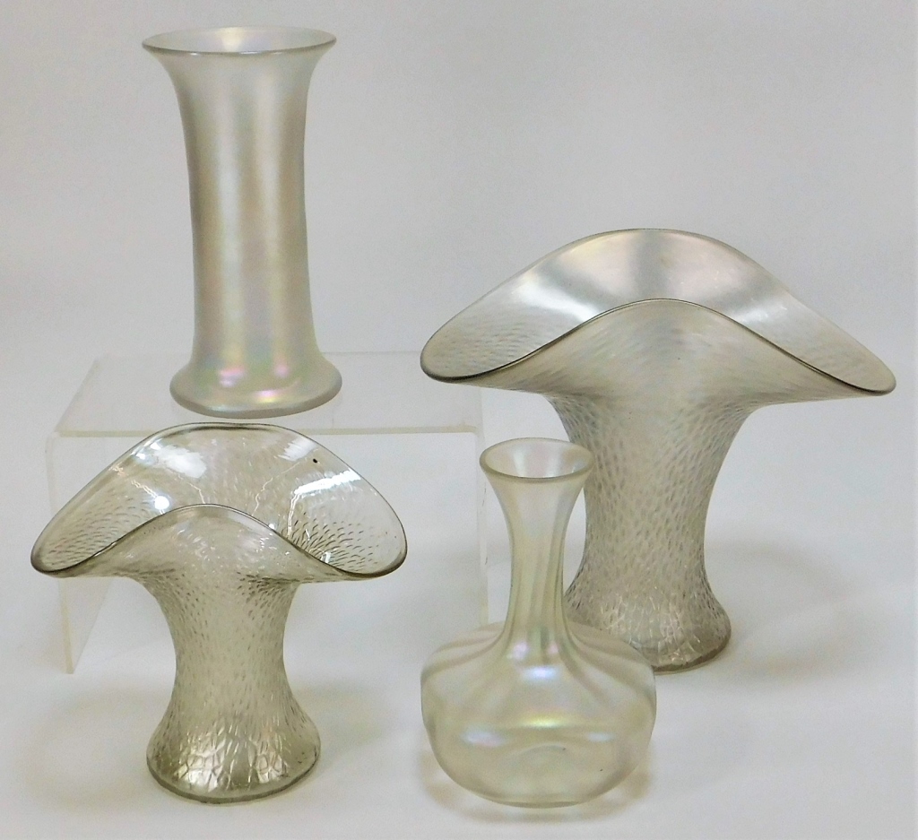 4 ATTR. LOETZ OPALESCENT BOHEMIAN
