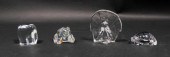 4 BACCARAT CRYSTAL ANIMALSBacc