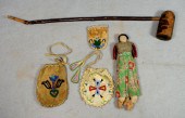 4 beaded Native American pouch