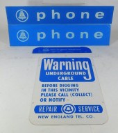 4 BELL TELEPHONE SYSTEM SIGNS