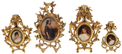 (4) BERLIN (K.P.M.) STYLE PORCELAIN