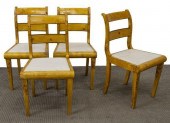(4) BIEDERMEIER STYLE BURLED B
