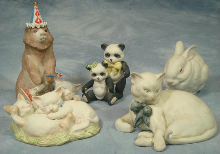 4 bisque Cybis animal figures,