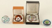 4 BLOWN GLASS PAPER WEIGHTS BA
