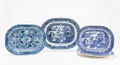 4 BLUE & WHITE TRANSFERWARE PL