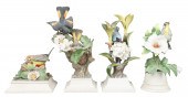 (4) Boehm bisque porcelain bir