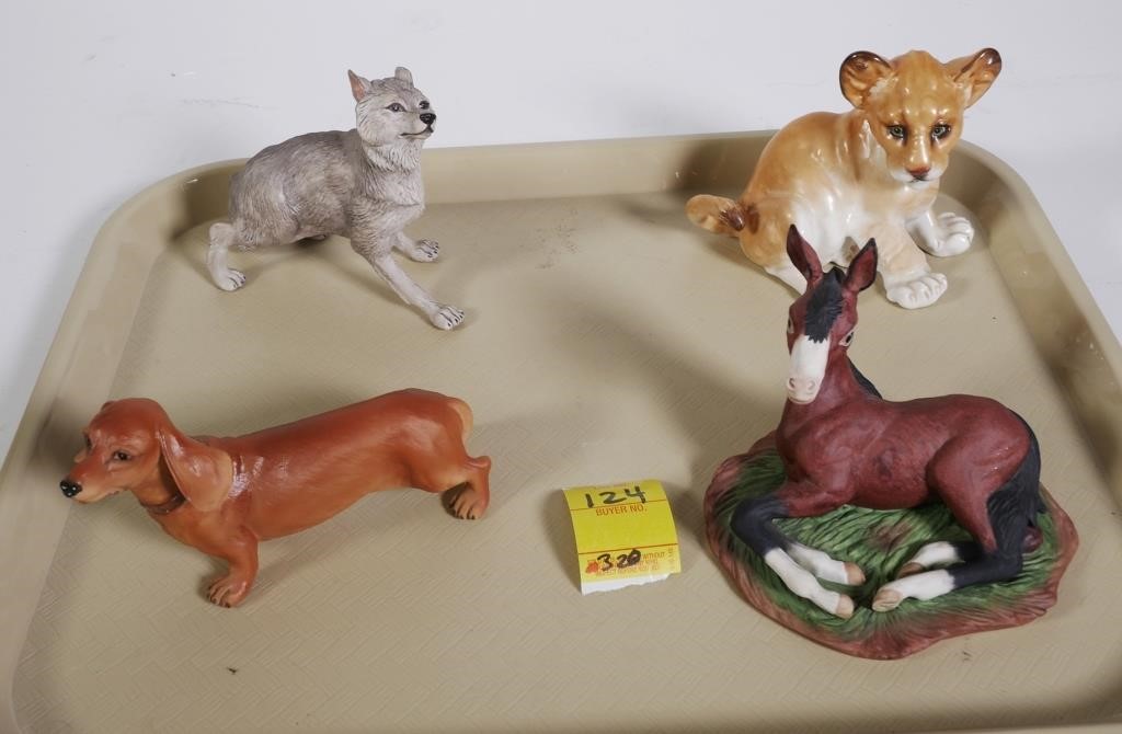 4 BOEHM PORCELAIN ANIMALS