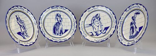 4 BRISTOL SEMI PORCELAIN CHARLES