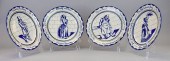 4 BRISTOL SEMI PORCELAIN CHARL
