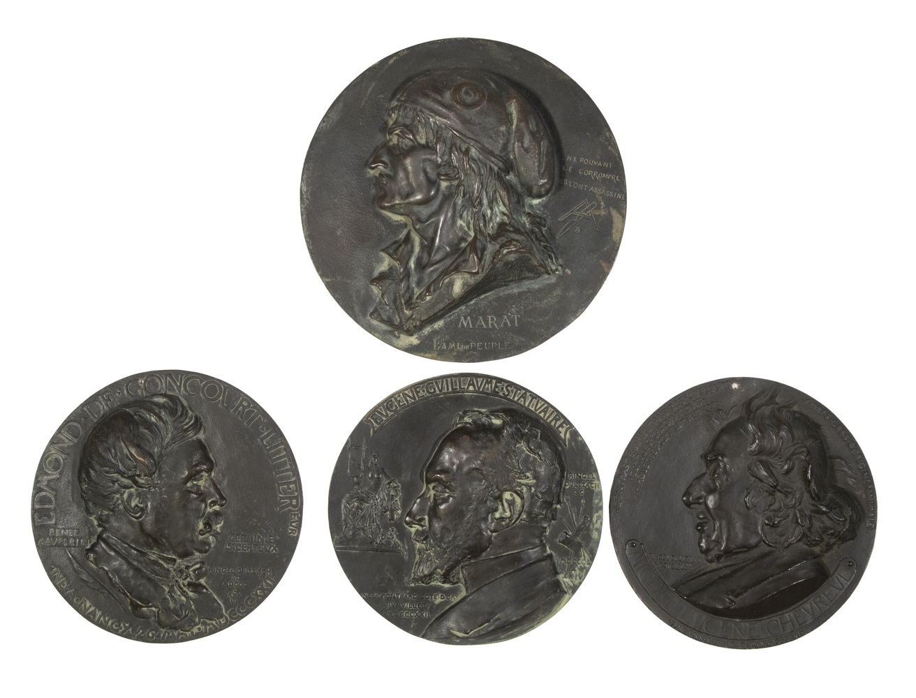 (4) BRONZE ARCHITECTURAL RELIEF