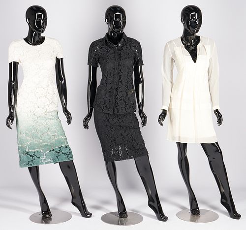 4 BURBERRY GARMENTS, BLOUSE, SKIRT,