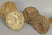 4 BUTTER PRINTSca. late 19th-e