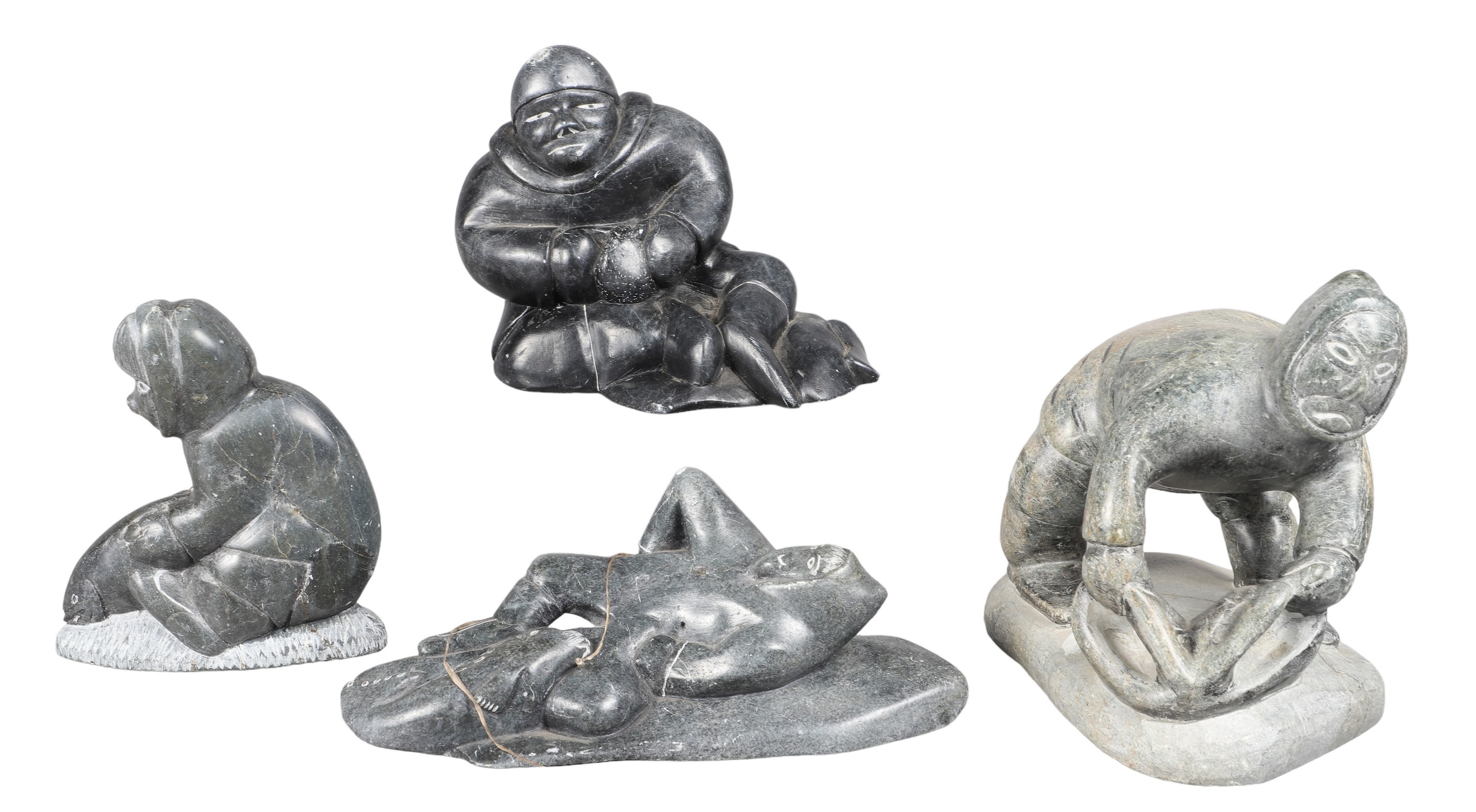 (4) Canadian carved soapstone