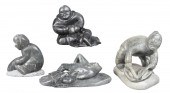 (4) Canadian carved soapstone