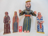 4 CARVED MEXICAN SANTOS FIGURE
